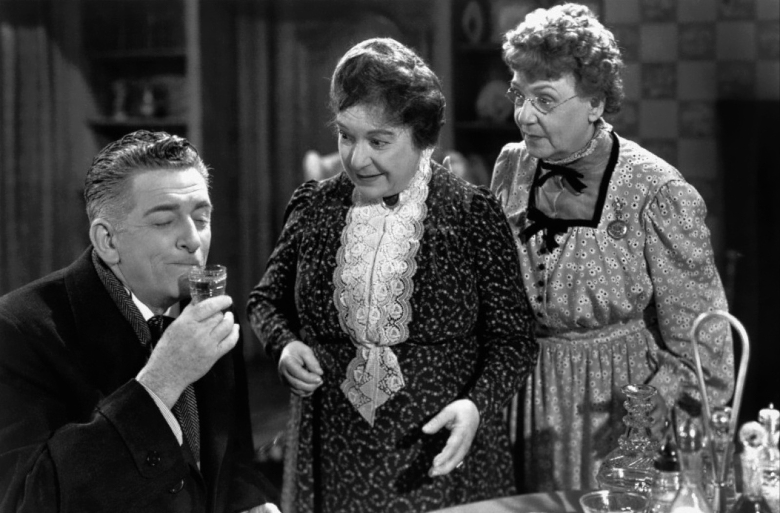 The Shadow in Film: Abby and Martha Brewster, Arsenic & Old Lace. In this 1944 dark comedy, two elderly sisters are homebodies who have developed the “very bad habit” of ending the presumed suffering of lonely old bachelors by serving them elderberry wine laced with arsenic. In this case, the two sisters value home life and solitude, but they are so anti-social and out of touch with human feelings that they display psychopathic behavior.